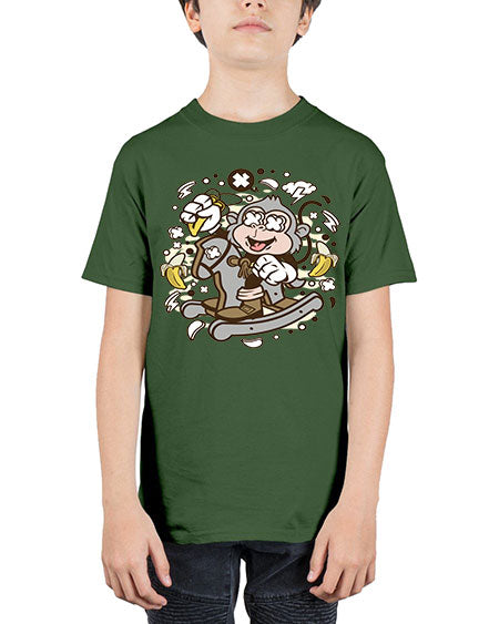 Monkey Rocking Horse - monkey - Youth Tee Unisex