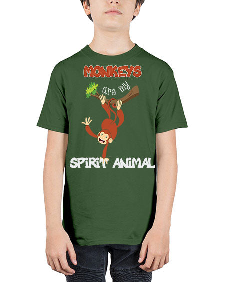 Monkeys Are my Spirit Animals 19# - monkey - Youth Tee Unisex