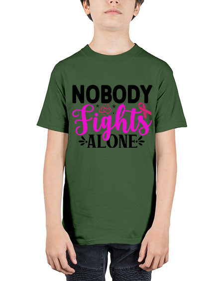Nobody Fights Alone 12# - breast cancer - Youth Tee Unisex