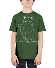 Not Today Human - cats - Youth Tee Unisex