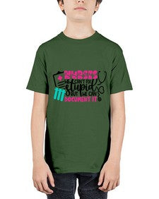 Nurses We Cant Fix Stupid But We Can Document It Style Style 1256# - nurse - Youth Tee Unisex