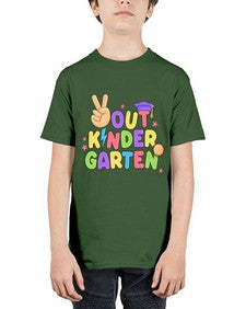 Peace Out Kindergarten Peace Hand 636# - kindergarten - Youth Tee Unisex
