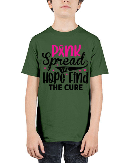 Pink Spread the Hope Find the Cure 10# - breast cancer - Youth Tee Unisex
