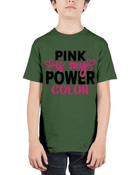 Pink is My Power Color 11# - breast cancer - Youth Tee Unisex