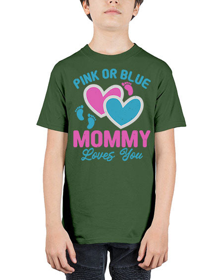 Pink or blue mommy loves you Style 186# - baby - Youth Tee Unisex