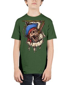 Pirate Skull 986# - skull and bones - Youth Tee Unisex