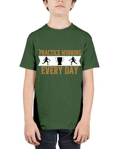 Practice winning every day 1922# - badminton - Youth Tee Unisex