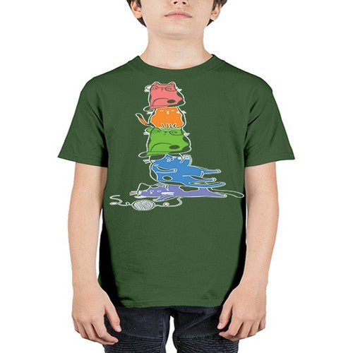 Pride Kawaii Cats Pile Cute Anime 277# - anime - Youth Tee Unisex