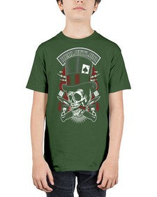 Real Outlaw Skull 1011# - skull and bones - Youth Tee Unisex