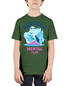 Reduces the Paint of Mental Health 495# - yoga - Youth Tee Unisex