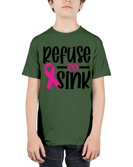 Refuse to Sink 9# - breast cancer - Youth Tee Unisex