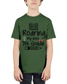 Roaring My Into seventh Grade 763# - seventh grade - Youth Tee Unisex