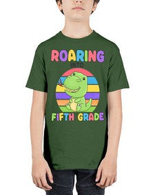 Roaring to fifth Grade Trex 767# - fifth grade - Youth Tee Unisex