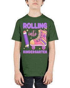 Rolling into Kindergarten 787# - kindergarten - Youth Tee Unisex