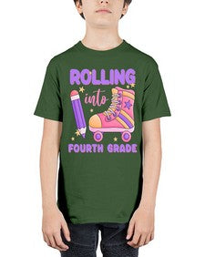 Rolling into fourth Grade 786# - fourth grade - Youth Tee Unisex