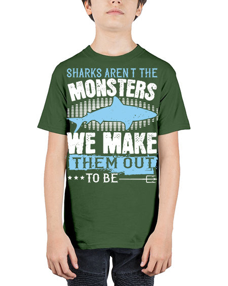 Sharks arent the monsters we make them out to be Style 26# - shark-fish - Youth Tee Unisex