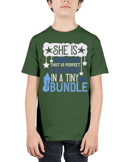 She is everything that is perfect wrapped in a tiny bundle Style 445# - baby - Youth Tee Unisex