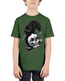 Skull Crow 1052# - graphic - Youth Tee Unisex
