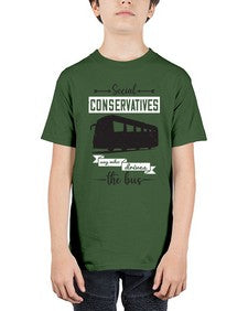 Social conservatives say who drives the bus 5# - bus - Youth Tee Unisex