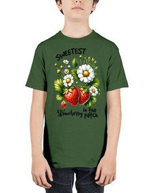 Sweetest Strawberry In The Patch 1598# - strawberry - Youth Tee Unisex