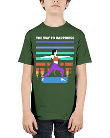 The Way to Happiness 566# - yoga - Youth Tee Unisex