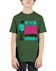 This Superhero Wears Scrubs Style Style 1564# - nurse - Youth Tee Unisex