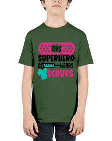 This Superhero Wears Scrubs Style Style 1565# - nurse - Youth Tee Unisex