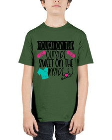 Tough On The Outside Sweet On The Inside Style Style 1581# - nurse - Youth Tee Unisex