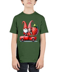 Truck Gnome Strawberries 1673# - strawberry - Youth Tee Unisex
