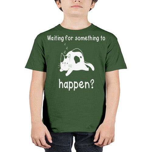 Waiting For Something Sleeping Cat 285# - anime - Youth Tee Unisex