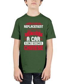 With each replacement of parts a car slowly becomes Chinese 91# - car - Youth Tee Unisex