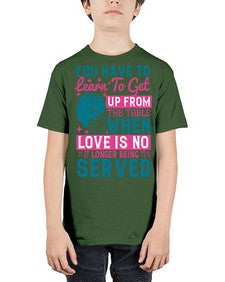 Youve got to learn to leave the table when loves no longer being served Style 41# - black afro - Youth Tee Unisex