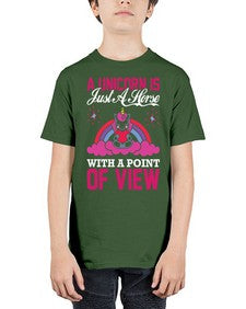 a unicorn is just a horse with a point of view 3# - unicorn - Youth Tee Unisex