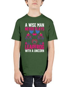 a wise man never plays leapfrog with a unicorn 5# - unicorn - Youth Tee Unisex