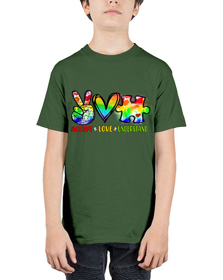 accept love understand - autism - Youth Tee Unisex