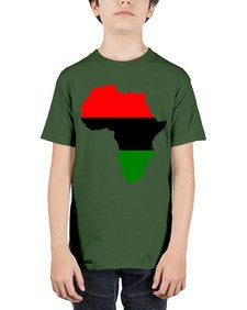 africamap 276# - black words and phrases - Youth Tee Unisex