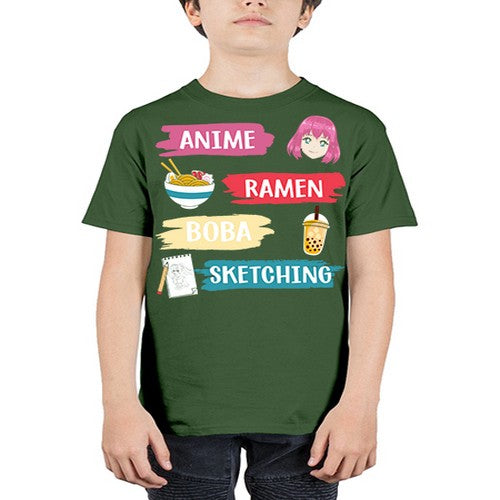 anime ramen boba sketching212# - anime - Youth Tee Unisex