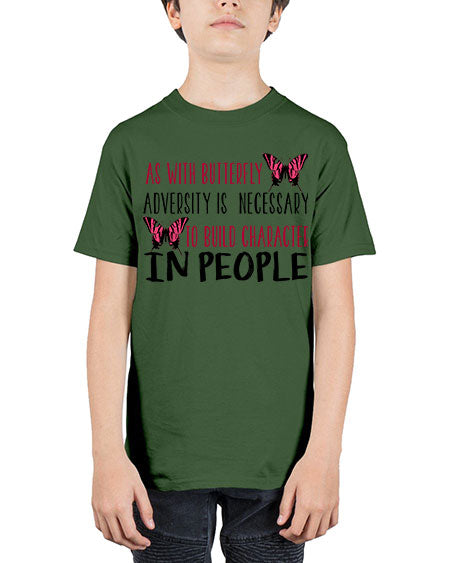 as with butterfly adversity is necessary - butterfly - Youth Tee Unisex