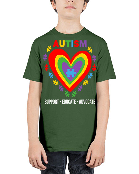 autism support educate 55# - autism - Youth Tee Unisex