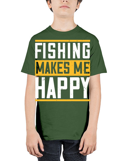 be happy and go for fishing 66# - shark-fish - Youth Tee Unisex