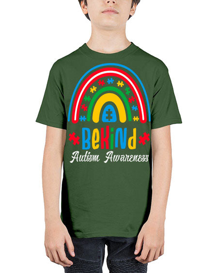 be kind autism awareness rainbow 67# - autism - Youth Tee Unisex