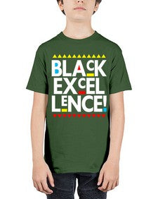 black excllence  210# - black words and phrases - Youth Tee Unisex