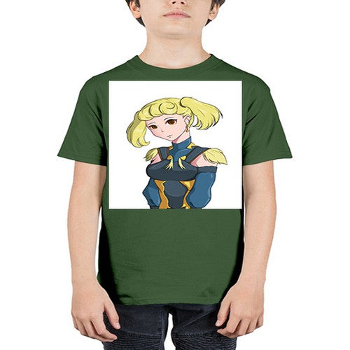blonde girl wearing royal dress 30# - anime - Youth Tee Unisex