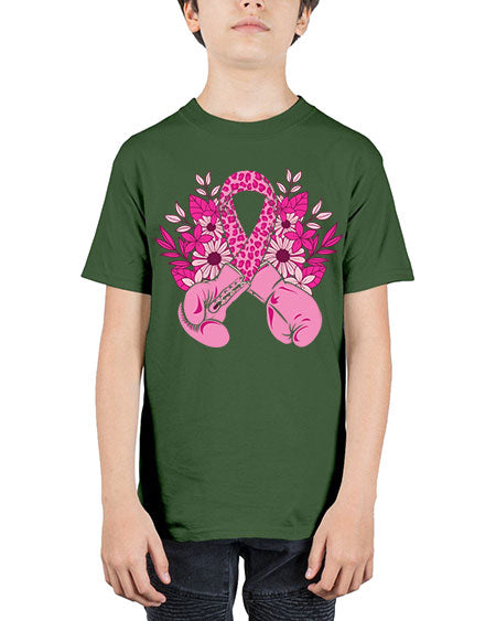 boxing gloves breast cancer - breast cancer - Youth Tee Unisex
