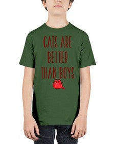 cats are better than boys - cats - Youth Tee Unisex