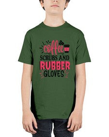 coffee scrubs and rubber gloves Style 663# - nurse - Youth Tee Unisex