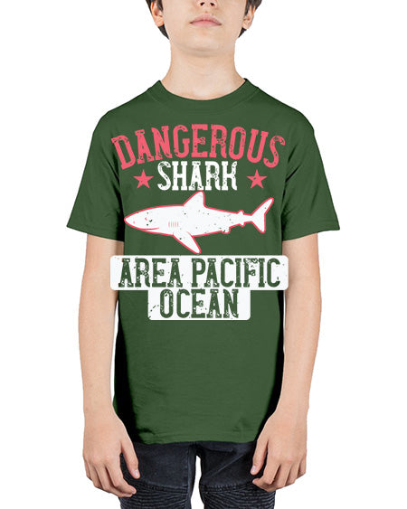 dangerous shark area pacific ocean Style 92# - shark-fish - Youth Tee Unisex