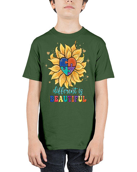 different is beautiful - autism - Youth Tee Unisex