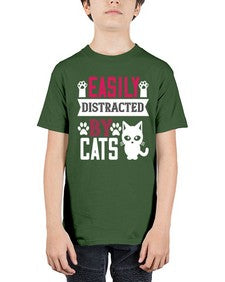 easily distracted by cats Style 47# - cats - Youth Tee Unisex