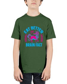 eat better for brain fact 119# - unicorn - Youth Tee Unisex